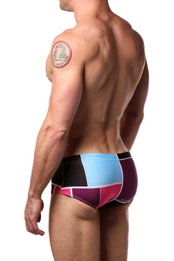 Skmpeez Plum Blokz Euroz Swim Brief thumbnail 4
