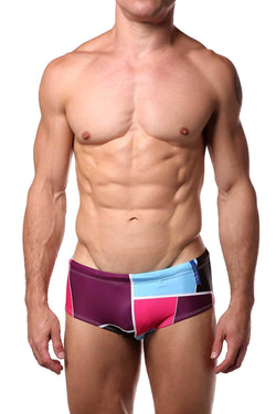 Skmpeez Plum Blokz Euroz Swim Brief thumbnail 1