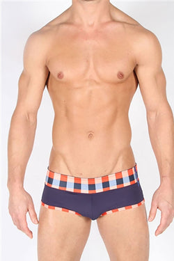 Skmpeez Red Zingham Swim Square Brief thumbnail 2