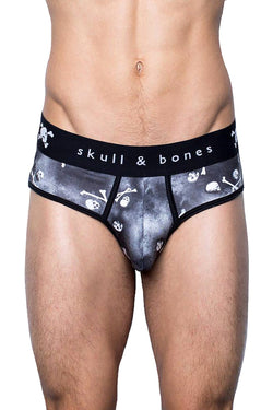 Skull & Bones Black Tossed-Skull Brief thumbnail 1
