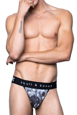 Skull & Bones Black Tossed-Skull Jockstrap thumbnail 3