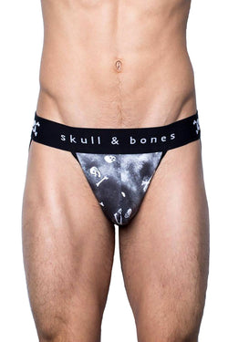 Skull & Bones Black Tossed-Skull Jockstrap thumbnail 2
