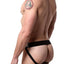 Skull & Bones Blue Rugby-Stripe Jockstrap