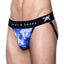 Skull & Bones Blue Tossed-Skull Jockstrap