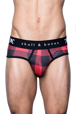 Skull & Bones Buffalo Red Plaid Brief thumbnail 1