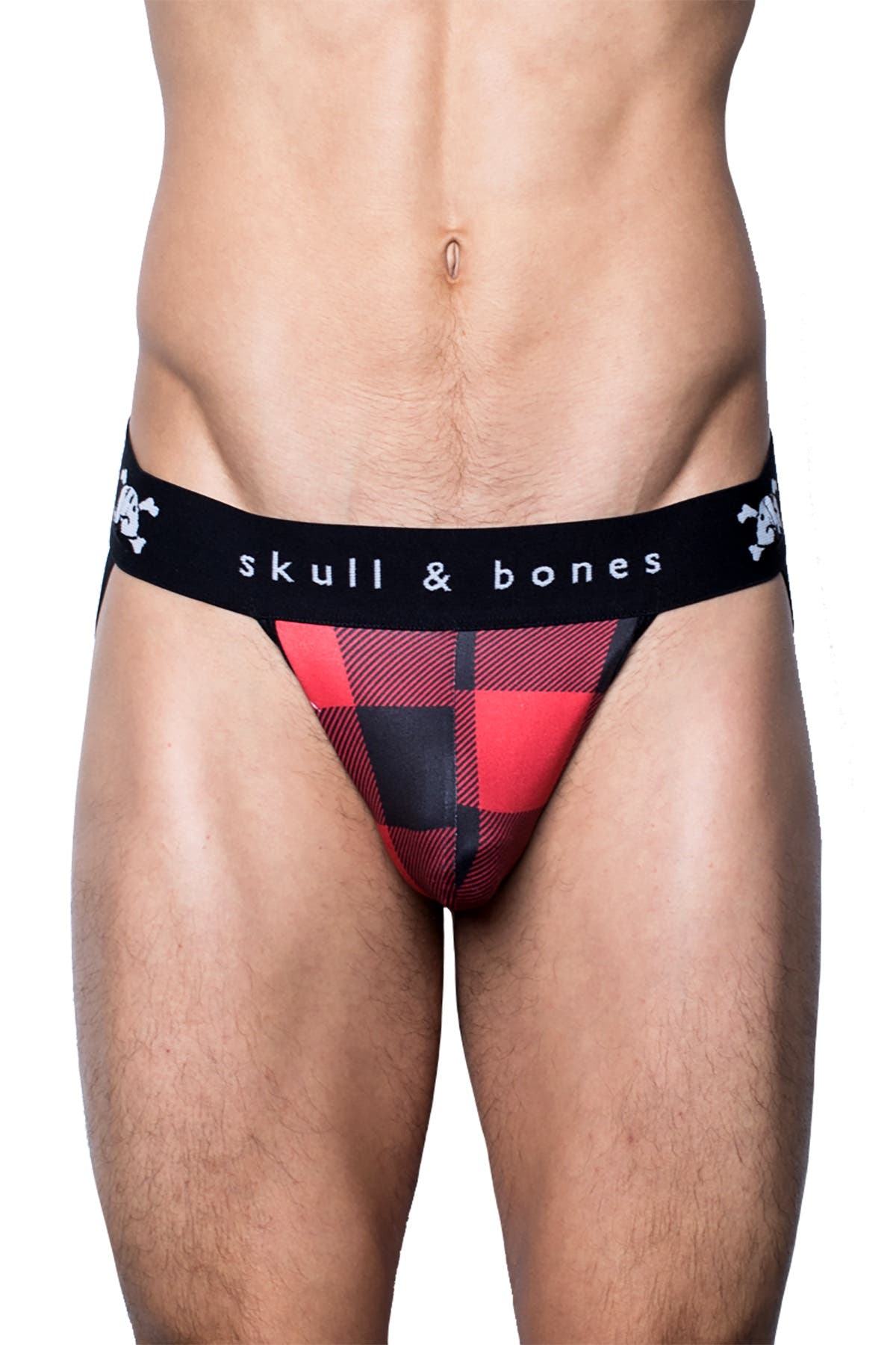 Skull & Bones Buffalo Red Plaid Jock