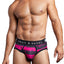 Skull & Bones Burgundy/Black Rugby-Stripe Brief