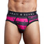 Skull & Bones Burgundy/Black Rugby-Stripe Brief