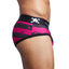 Skull & Bones Burgundy/Black Rugby-Stripe Brief