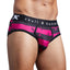 Skull & Bones Burgundy/Black Rugby-Stripe Brief