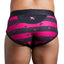 Skull & Bones Burgundy/Black Rugby-Stripe Brief
