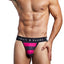 Skull & Bones Burgundy/Black Rugby-Stripe Jockstrap