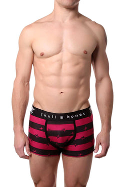 Skull & Bones Burgundy/Black Rugby-Stripe Trunk thumbnail 3