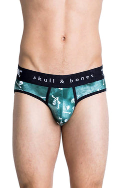 Skull & Bones Emerald Tossed-Skull Peek-a-Boo Brief thumbnail 3
