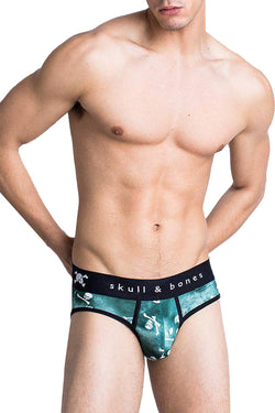 Skull & Bones Emerald Tossed-Skull Peek-a-Boo Brief thumbnail 2