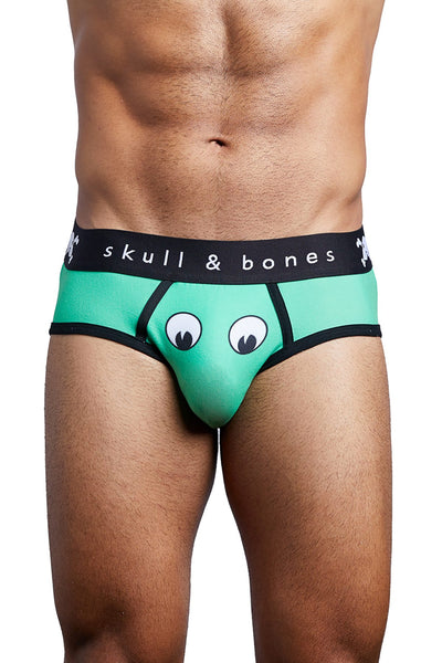 Skull & Bones Green SNEEK Eyes Brief