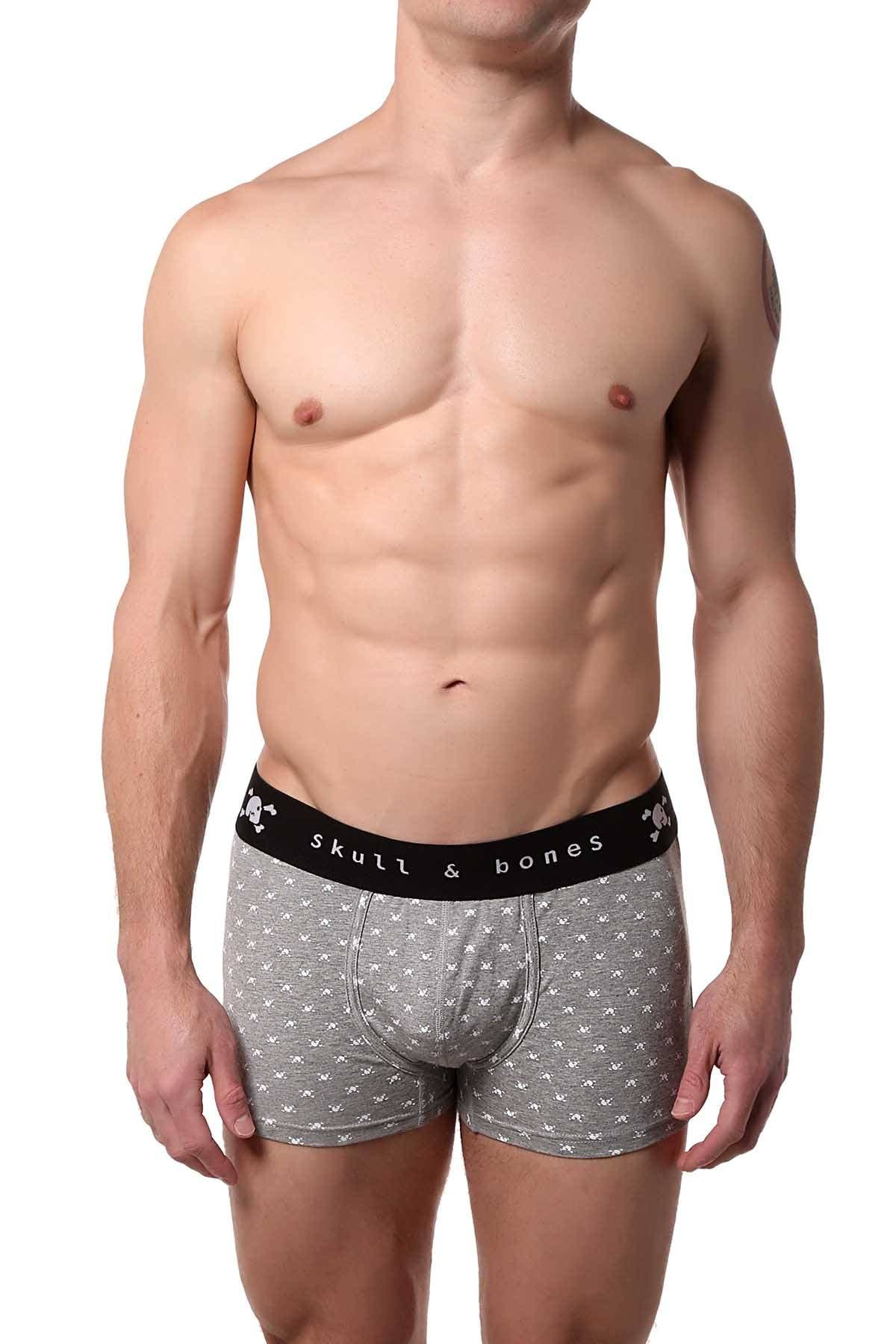 Skull & Bones Heather-Grey Signature-Logo Classic Trunk