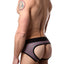 Skull & Bones Heather-Grey Tiny-Skull-Print Peek-a-Boo Brief