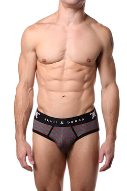 Skull & Bones Heather-Grey Tiny-Skull-Print Sexy Brief thumbnail 1