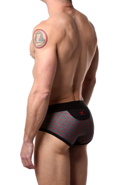 Skull & Bones Heather-Grey Tiny-Skull-Print Sexy Brief thumbnail 2