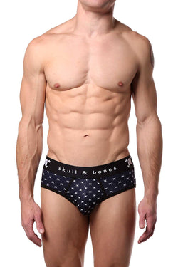 Skull & Bones Navy Tiny-Skull-Print Peek-a-Boo Brief thumbnail 2