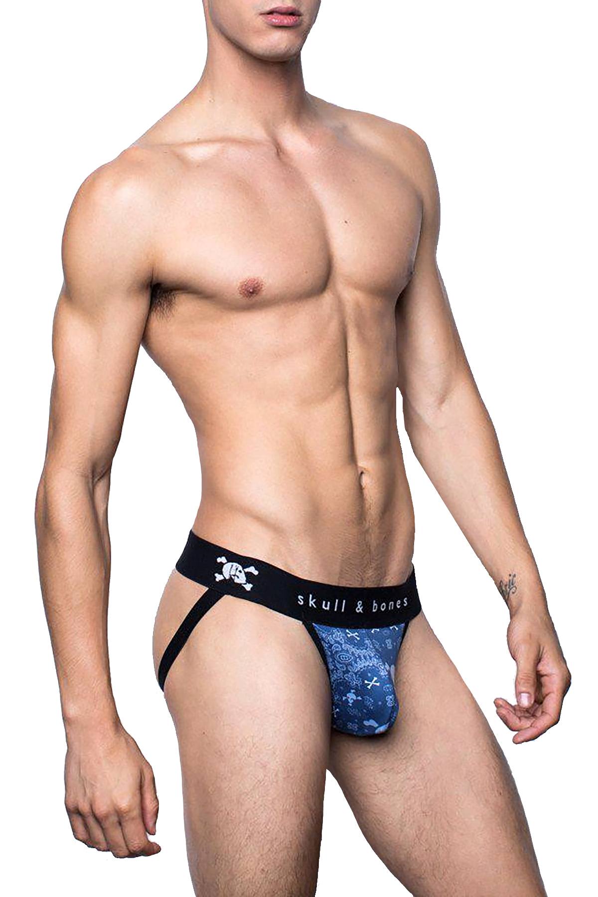 Skull & Bones Night-Blue Bandana Jockstrap