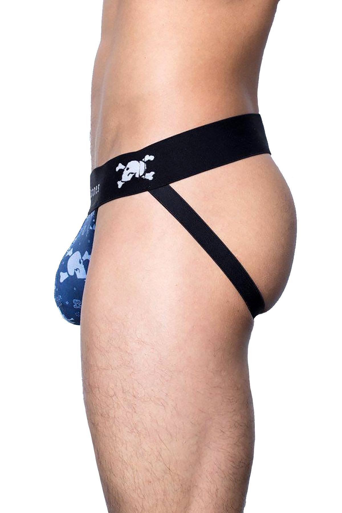 Skull & Bones Night-Blue Bandana Jockstrap