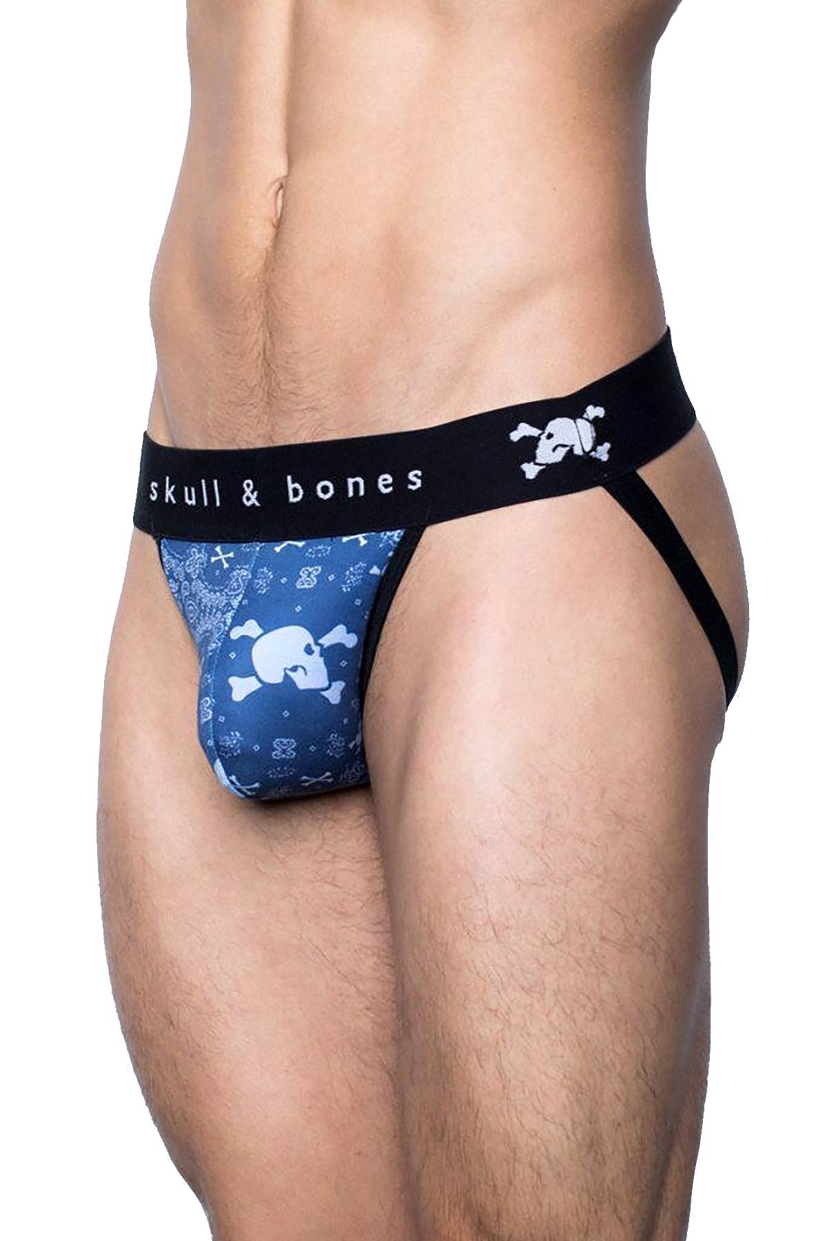 Skull & Bones Night-Blue Bandana Jockstrap