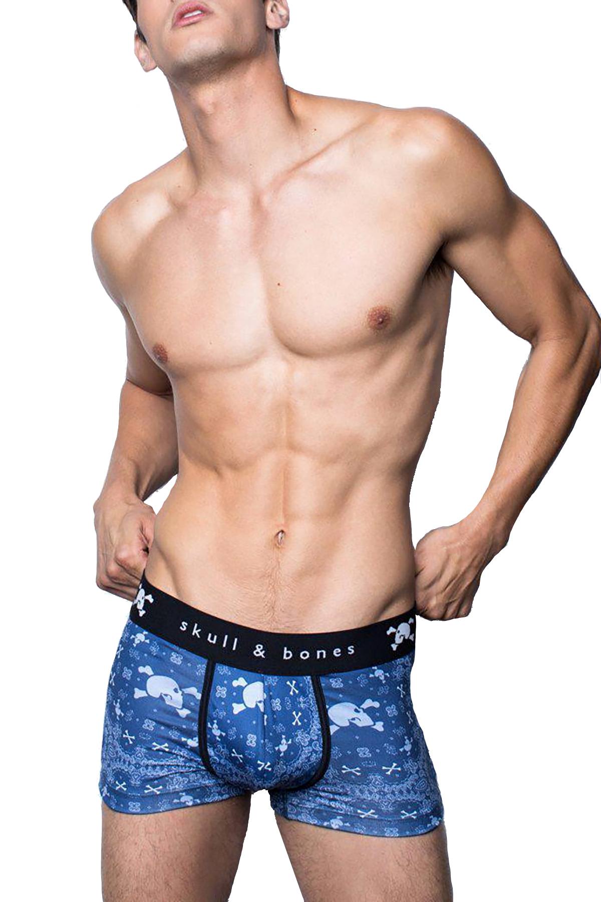 Skull & Bones Night-Blue Bandana Trunk