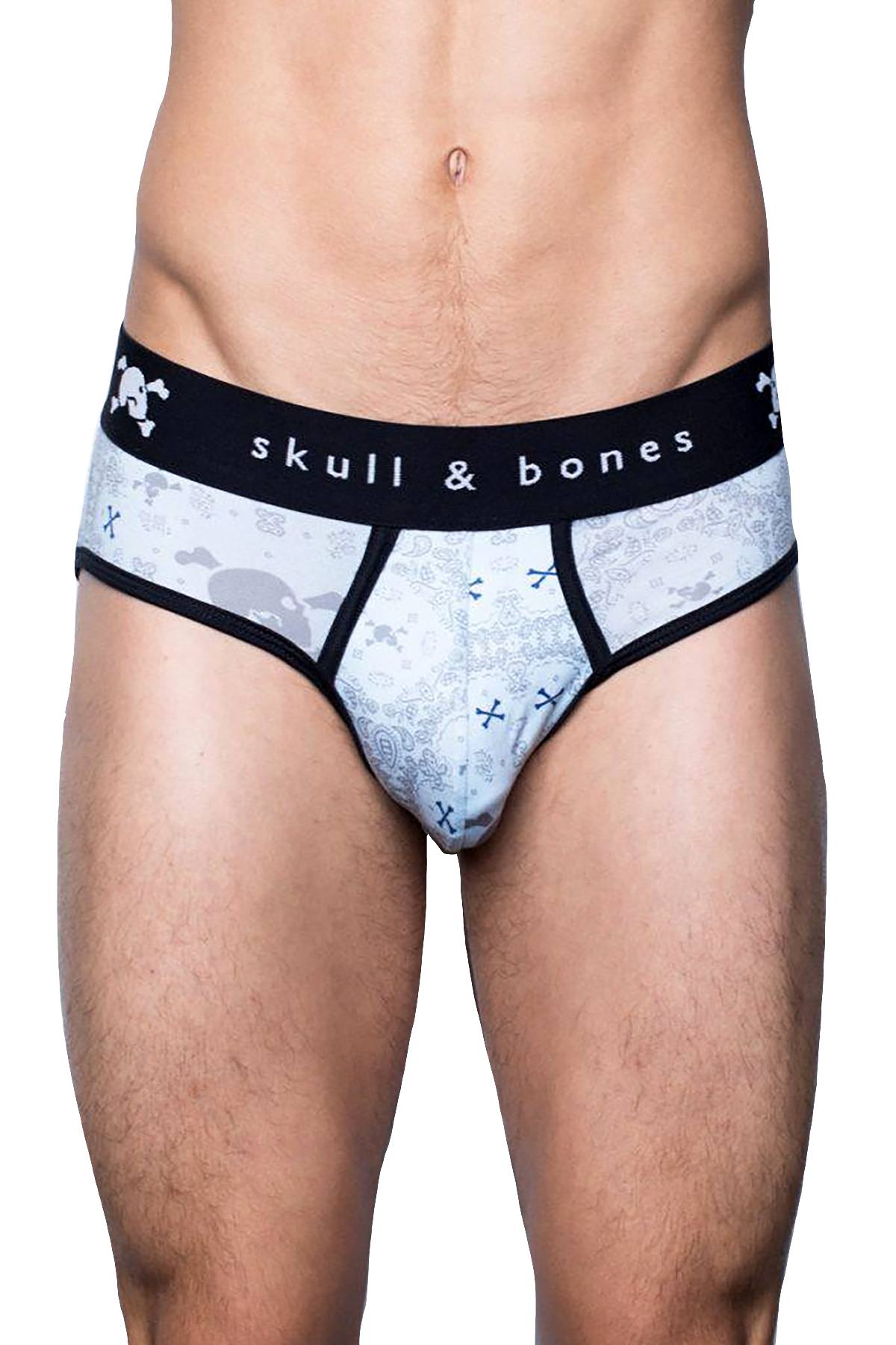 Skull & Bones Sky-Blue Bandana Brief