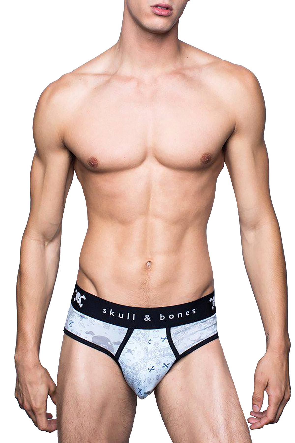 Skull & Bones Sky-Blue Bandana Brief