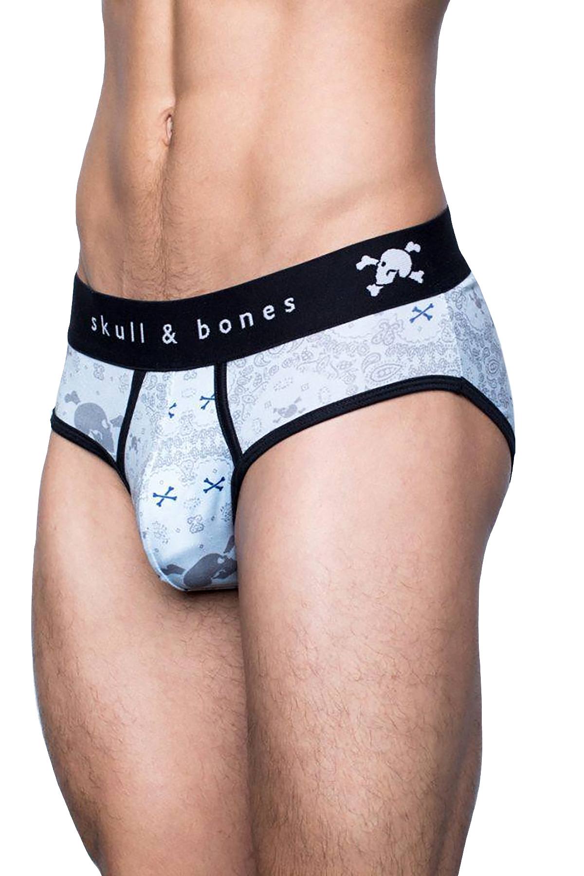 Skull & Bones Sky-Blue Bandana Brief