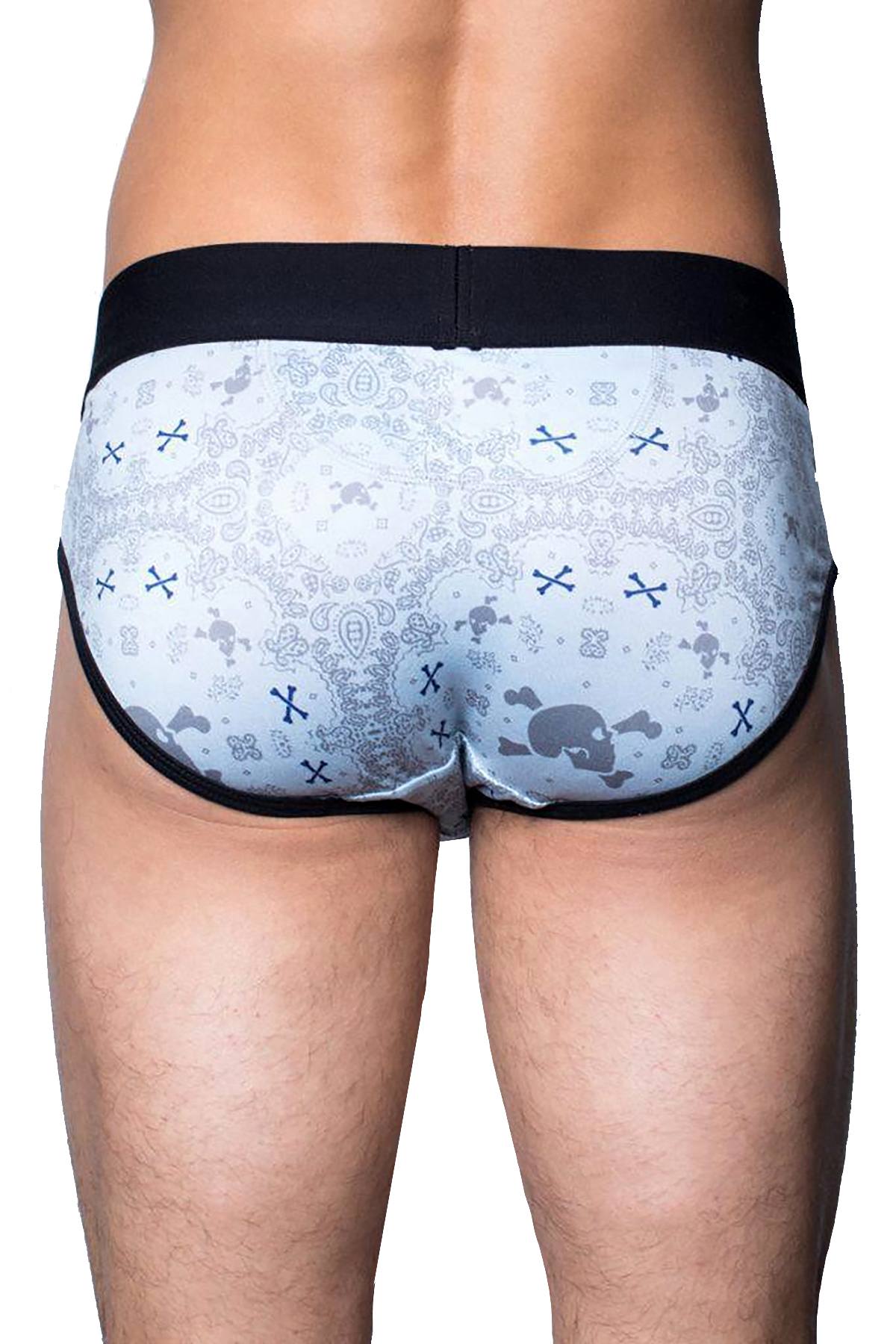 Skull & Bones Sky-Blue Bandana Brief