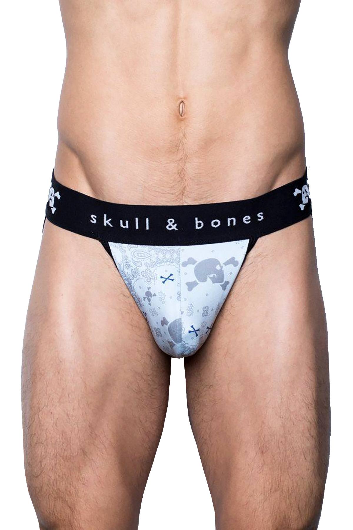 Skull & Bones Sky-Blue Bandana Jockstrap