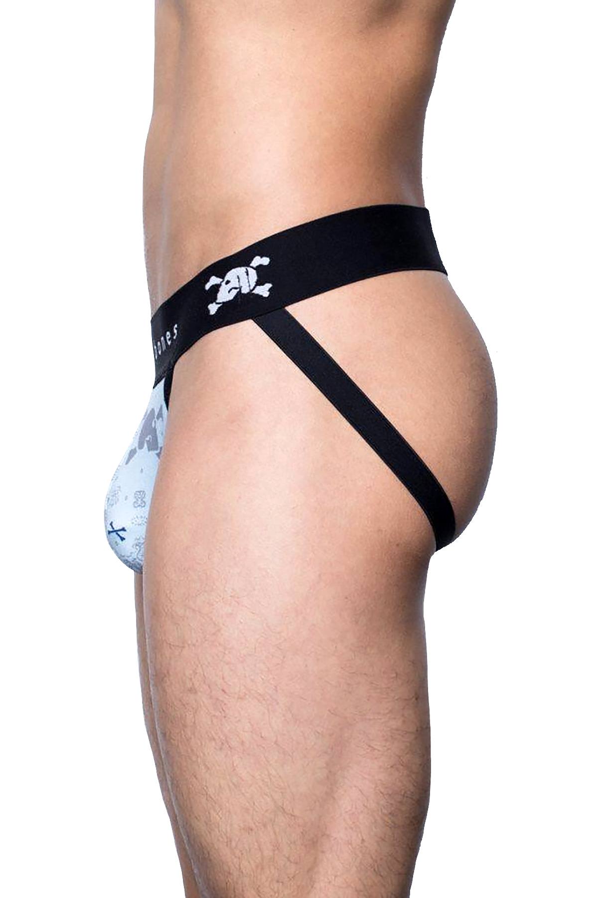 Skull & Bones Sky-Blue Bandana Jockstrap
