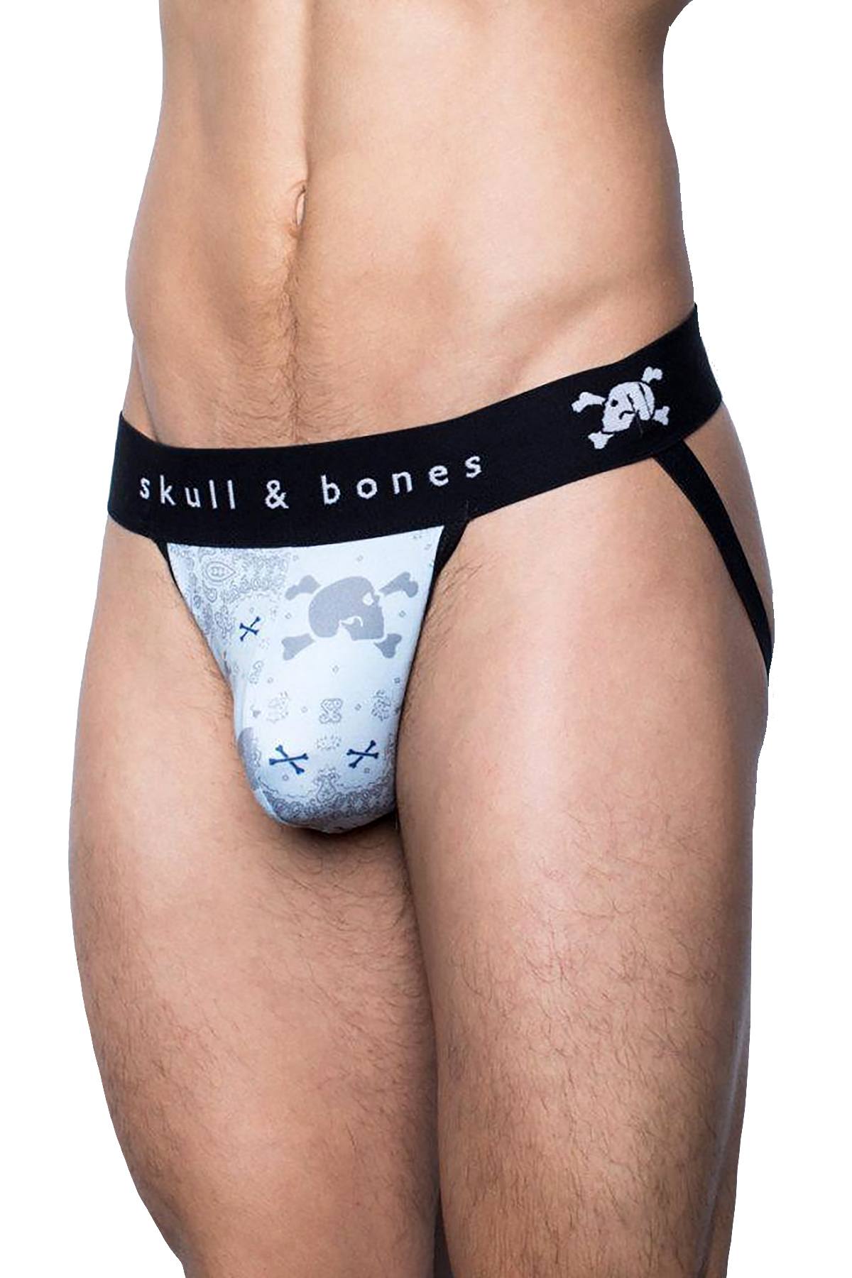 Skull & Bones Sky-Blue Bandana Jockstrap