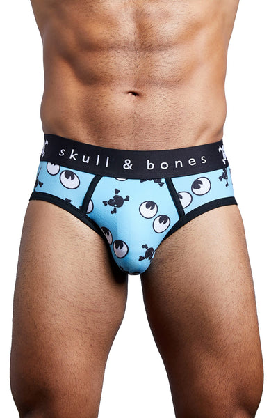 Skull & Bones Sky-Blue Googly Eyes Brief