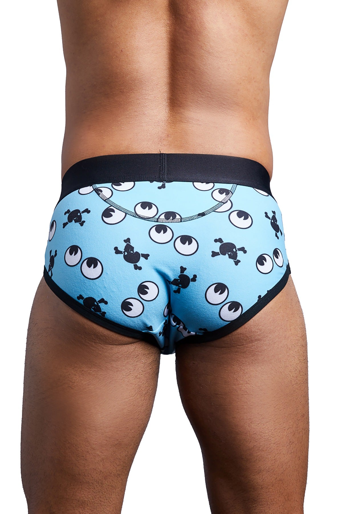 Skull & Bones Sky-Blue Googly Eyes Brief