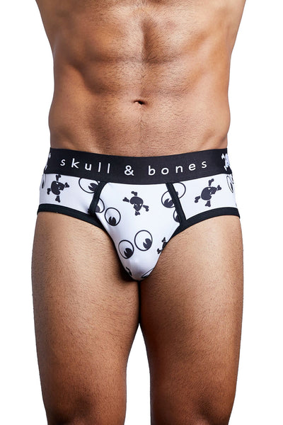 Skull & Bones White Googly Eyes Brief