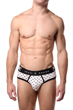 Skull & Bones White Tiny-Skull-Print Sexy Brief thumbnail 1