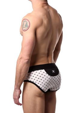 Skull & Bones White Tiny-Skull-Print Sexy Brief thumbnail 2