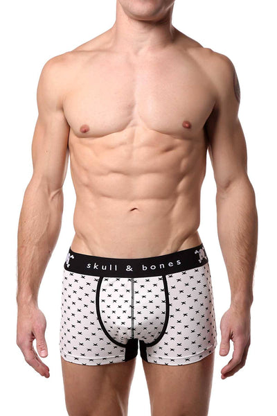 Skull & Bones White Tiny-Skull-Print Trunk