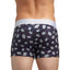 Skull and Bones Black Mid-Century Modern Print Trunk