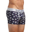 Skull and Bones Black Mid-Century Modern Print Trunk