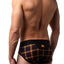 Skull and Bones Black Multi Plaid Brief