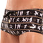 Skull and Bones Black Roman Figure Swim Trunk