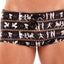 Skull and Bones Black Roman Figure Swim Trunk