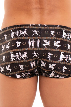 Skull and Bones Black Roman Figure Swim Trunk thumbnail 4