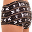 Skull and Bones Black Roman Figure Swim Trunk
