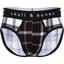 Skull and Bones Black Tri Plaid Brief